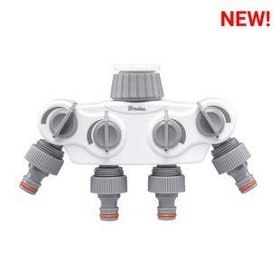 Розподільник з 4 кранами на кран 1" або 3/4", SOLID WHITE LINE, на карті, WL-3034K WL-3034K фото