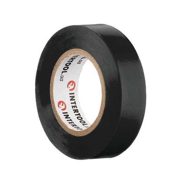 Стрічка ізоляційна, 17 мм *&nbsp;15 мм *&nbsp;0.15 мм,&nbsp;чорна INTERTOOL IT-0016 IT-0016 фото