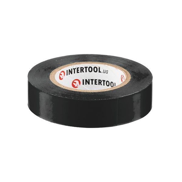 Стрічка ізоляційна, 17 мм *&nbsp;15 мм *&nbsp;0.15 мм,&nbsp;чорна INTERTOOL IT-0016 IT-0016 фото