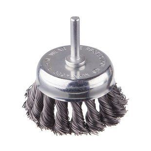 Щітка чашкова 75 мм для дриля, 1/4" (пучки крученого дроту) INTERTOOL BT-3075 BT-3075 фото