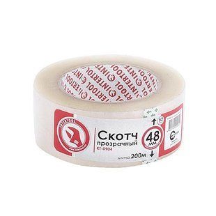 Скотч прозорий 48 мм * 200 м * 44&nbsp;мкм INTERTOOL KT-0904 KT-0904 фото