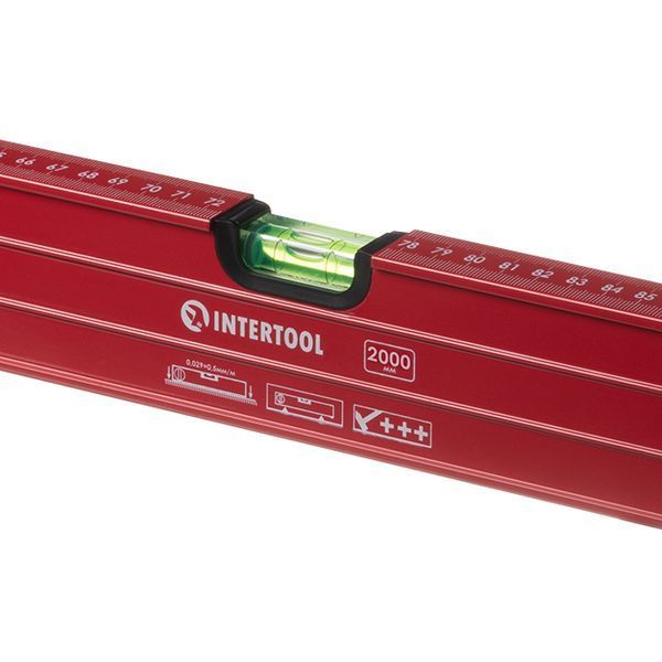 Рівень з поворотною капсулою 2000 мм,&nbsp;3 капсули INTERTOOL MT-1280 MT-1280 фото