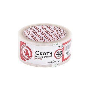 Скотч прозорий 48 мм * 50 м * 44 мкм INTERTOOL KT-0902 KT-0902 фото