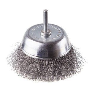 Щітка чашкова 100 мм для дриля, 1/4" (кручений дріт) INTERTOOL BT-9100 BT-9100 фото