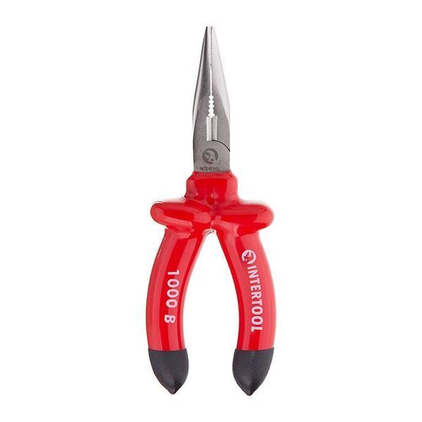 Довгогубці прямі 160 мм, діелектричні, CrV 6150 INTERTOOL NT-0326 NT-0326 фото