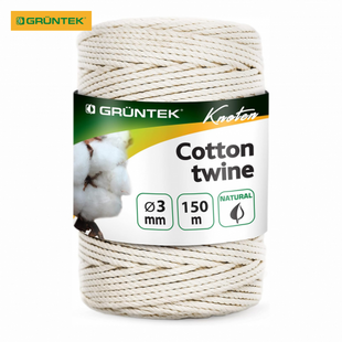 Шпагат коттоновий Gruntek Cotton twine 3 мм150 м 295404100 фото