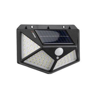 Світильник акумуляторний настінний 100SMD, вуличний, сонячна панель, датчик руху INTERTOOL LB-0113 LB-0113 фото